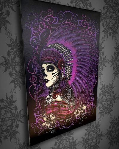 Barmetal Leinwand 90x60 CM Native Purple