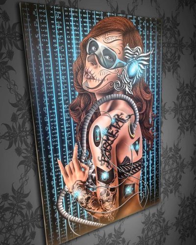 Barmetal Leinwand 90x60 CM Cyberpunk