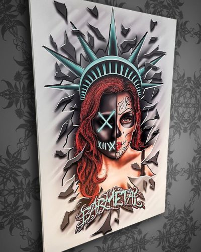 Barmetal Leinwand 90x60 CM Barpurge