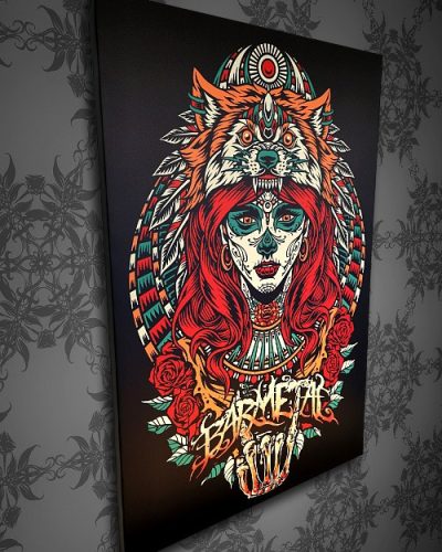 Barmetal Leinwand 90x60 CM Wolf Princes