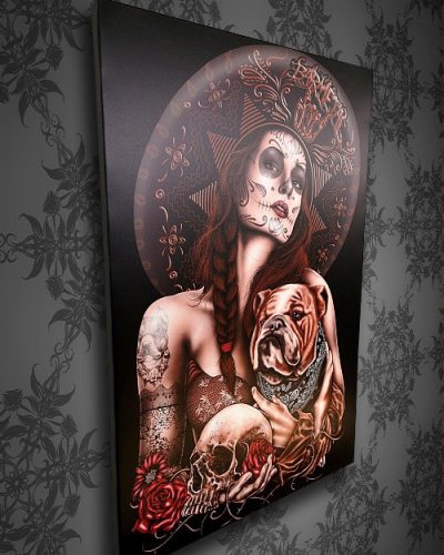 Barmetal Leinwand 90x60 CM La Catrina