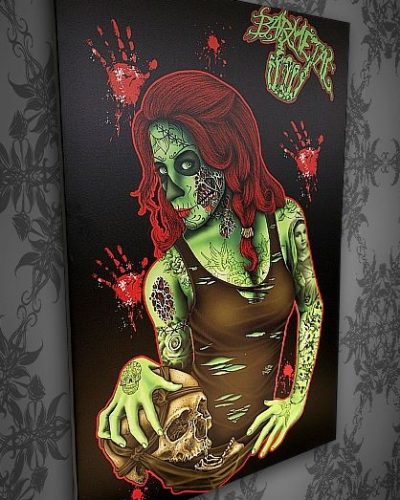 Barmetal Leinwand 90x60 CM Zombie Apocalypse