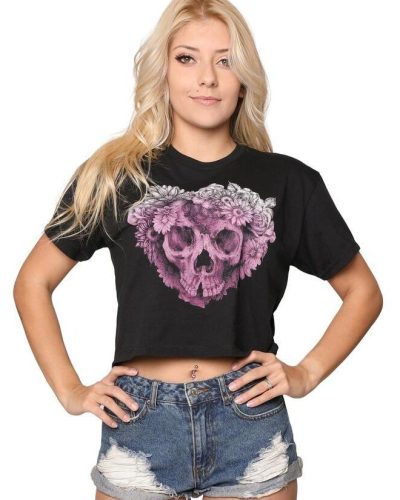 Metal Mulisha Crop Top Flower Fox
