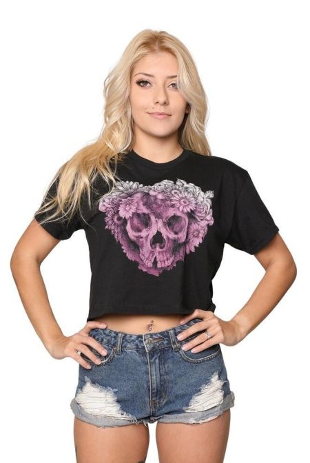 Metal Mulisha Crop Top Flower Fox