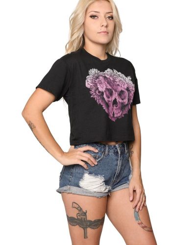 Metal Mulisha Crop Top Flower Fox