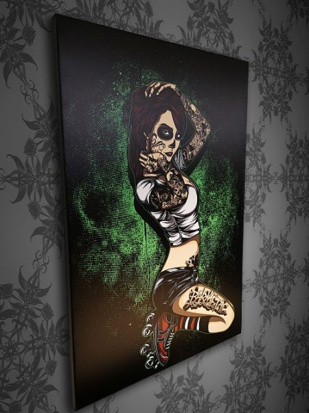Barmetal Leinwand 90x60 CM Underground Skater