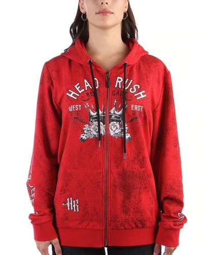 Headrush Zip-Hoody The Violent Heart Red