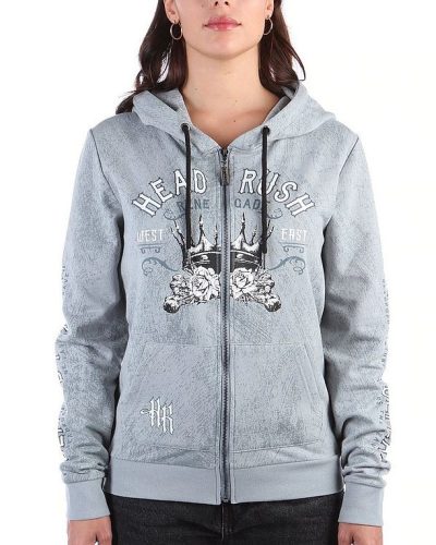 Headrush Zip-Hoody The Violent Heart Grey