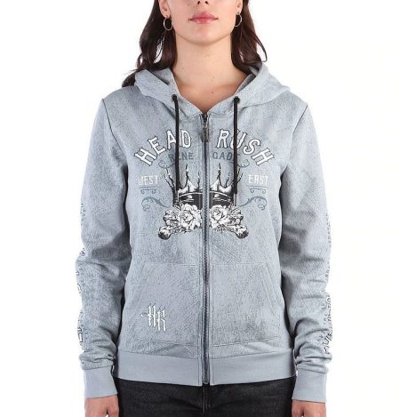 Headrush Zip-Hoody The Violent Heart Grey