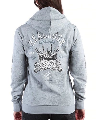 Headrush Zip-Hoody The Violent Heart Grey