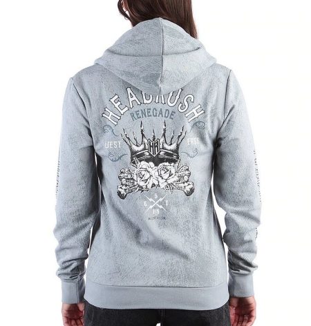 Headrush Zip-Hoody The Violent Heart Grey