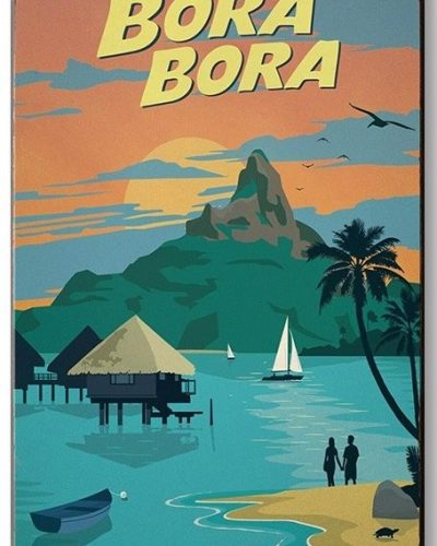 Blechschild Bora Bora 20x30 CM