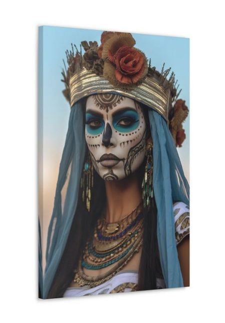 Barmetal Leinwand 90 CM x 60 CM La Catrina Sandqueen