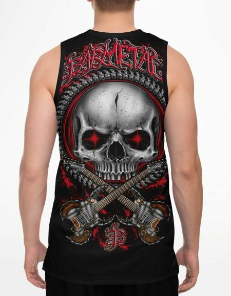 Barmetal Basketball Tank Steampunk Skull