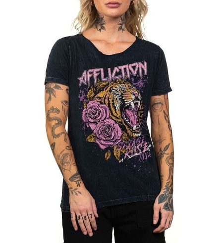 Affliction Shirt Savage Rose Tour