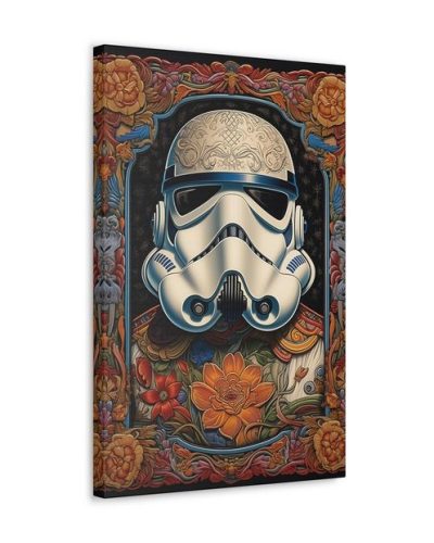 Barmetal Leinwand 90 CM x 60 CM Floral Stormtrooper