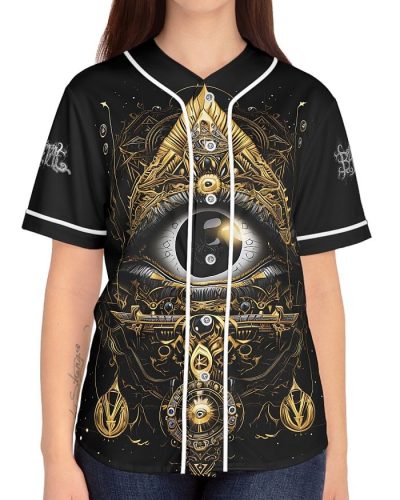 Barmetal Baseball Jersey All seeing Eye