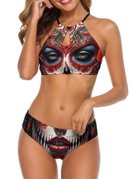 Barmetal Triangle Bikini La Catrina Roses