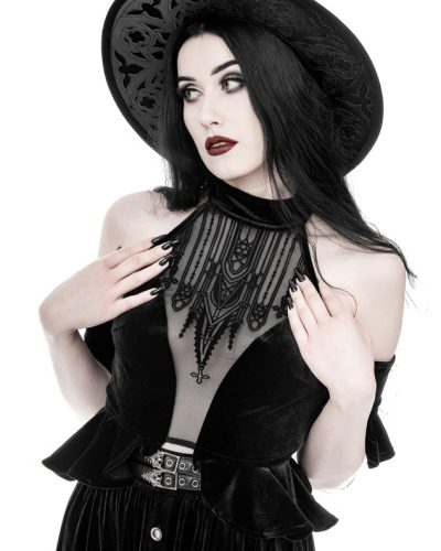 Restyle Halterneck Top Dark Altar