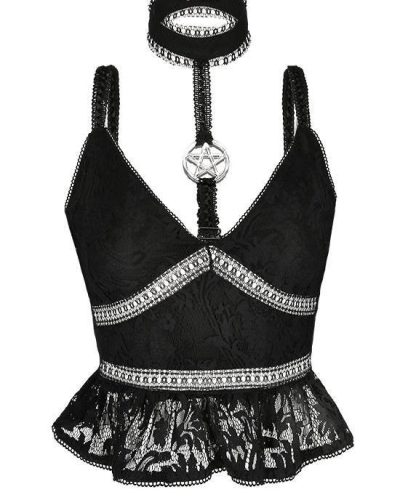 Restyle Lace Top Pentagram