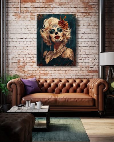 Barmetal Leinwand 90 CM x 60 CM Mandala Vader