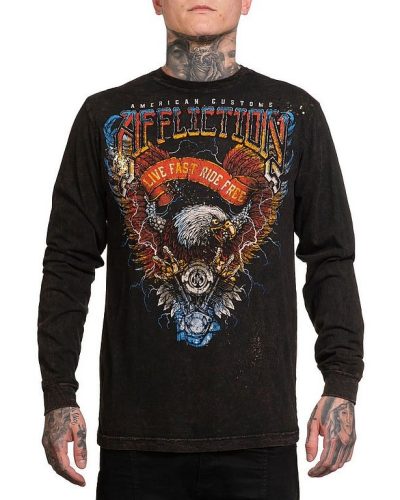 Affliction Longsleeve Shredded Pavement