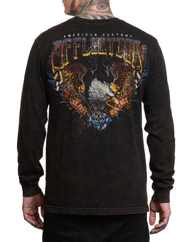 Affliction Longsleeve Shredded Pavement