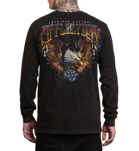 Affliction Longsleeve Shredded Pavement