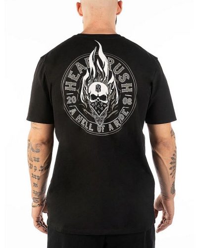 Headrush T-Shirt Head over Flames Grey