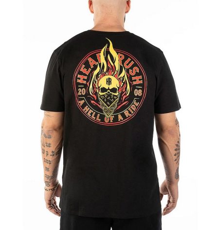 Headrush T-Shirt Head over Flames Yellow