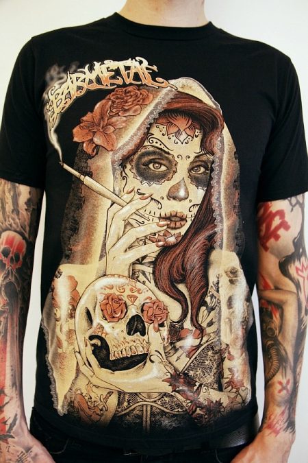 Barmetal Shirt Smoking Lady