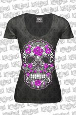 Lethal Angel Shirt Skull of Flowers