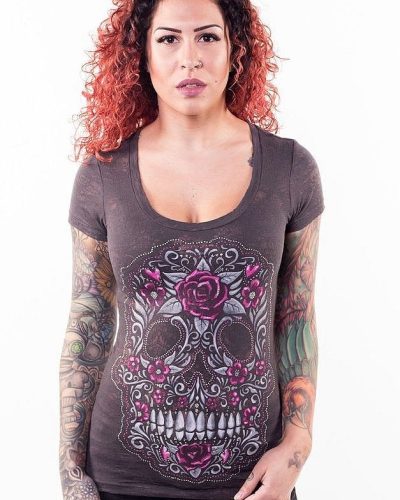 Lethal Angel Shirt Skull of Flowers