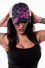 Lethal Angel Damen Snapback Cap Heart Skull