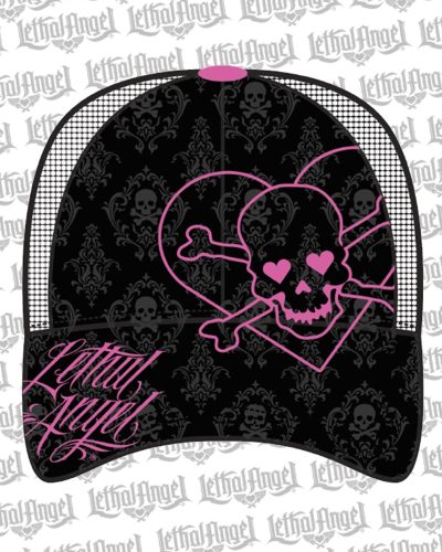 Lethal Angel Damen Snapback Cap Heart Skull