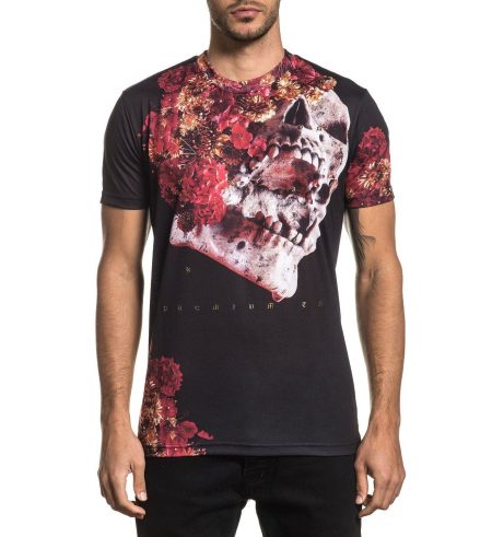 Affliction Shirt Skeleton Flower