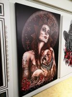 Barmetal Leinwand 90x60 CM La Catrina