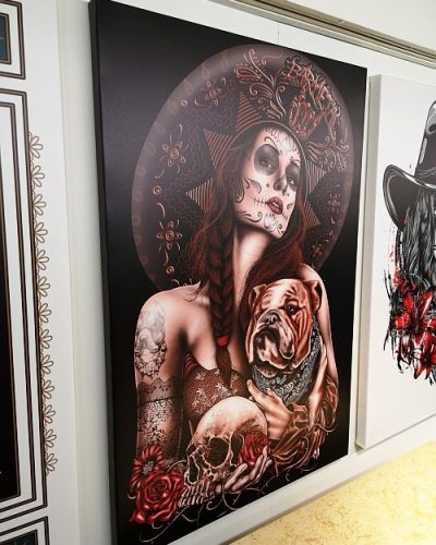 Barmetal Leinwand 90x60 CM La Catrina