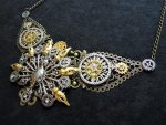 Steampunk Halskette Pfau