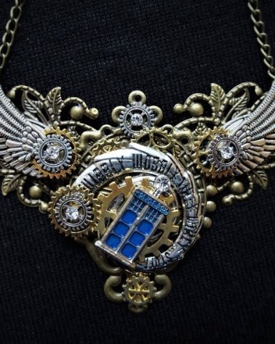 Steampunk Halskette Dr. Who