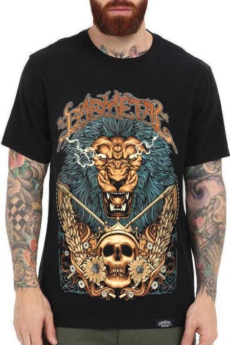 Barmetal Shirt Gold Lion
