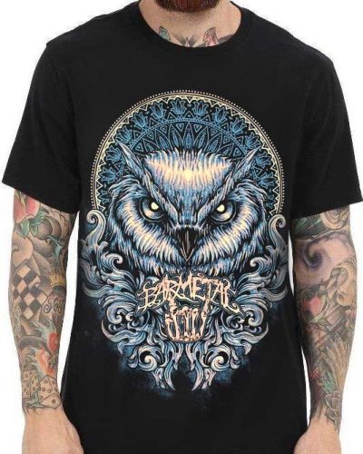 Barmetal Shirt Owl Mandala