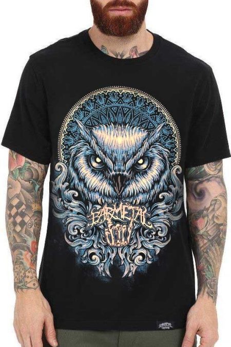 Barmetal Shirt Owl Mandala