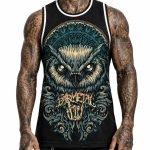 Barmetal Basketball Tank Mandala Owl