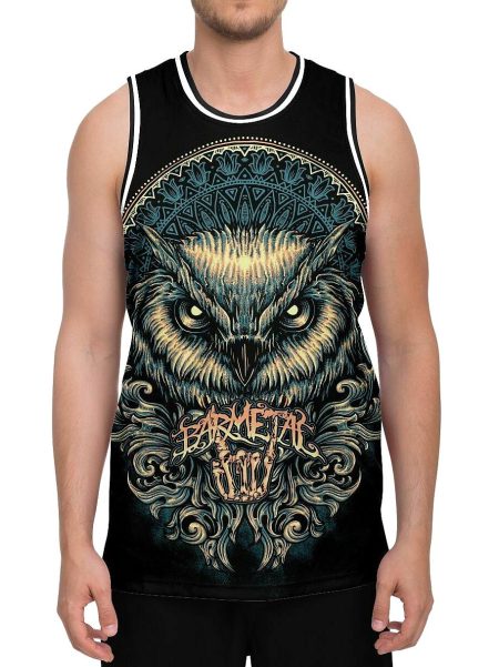 Barmetal Basketball Tank Mandala Owl