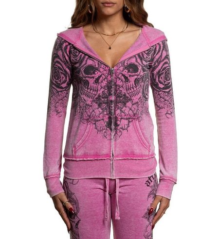 Affliction Zip Hoody Forgotten Burnout