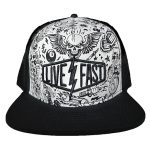 Lethal Threat Snapback Cap Live Fast White