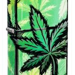 Zippo Leaves Cannabis / leuchtet im Dunkeln