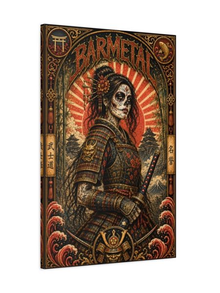 Barmetal Leinwand 90 CM x 60 CM Samurai Orange
