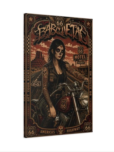 Barmetal Leinwand Route 66 La Catrina